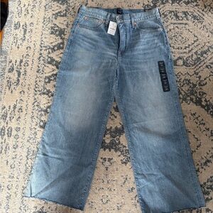 J. Crew Light Wide Leg Cropped Jeans